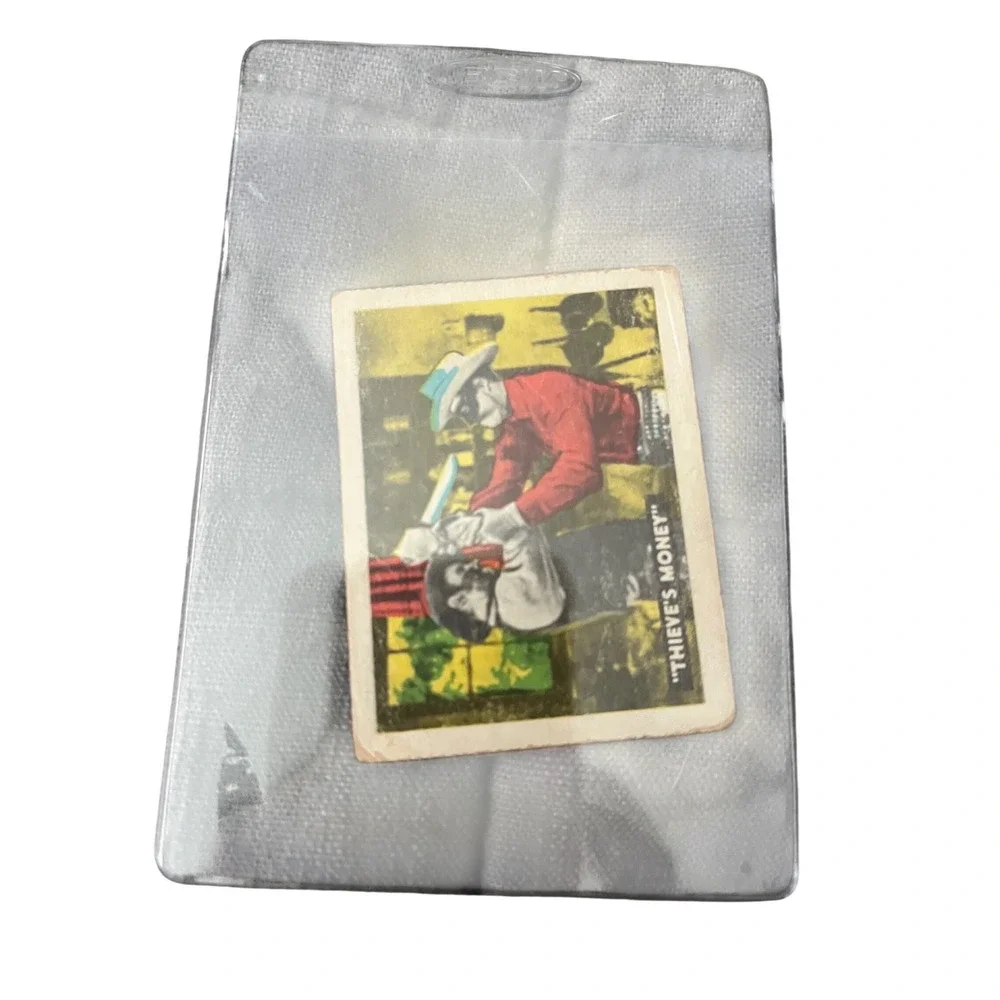 Vintage 1950s Lone Ranger Ed-U-Cards Episode 28 Knife Fight Thieve's Money Card